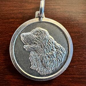 Vintage Sterling Silver Cocker Spaniel Charm or Pendant